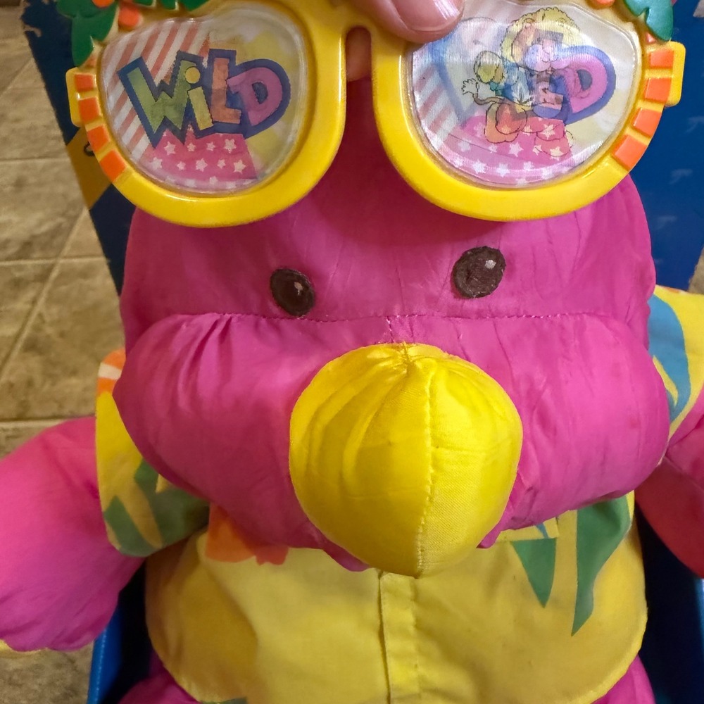 Fisher-Price The Wild Puffalumps Rhino Pink Plush Vintage 80s 90s Toy 8050 - Picture 12 of 16